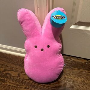 Pink peeps bunny pillow